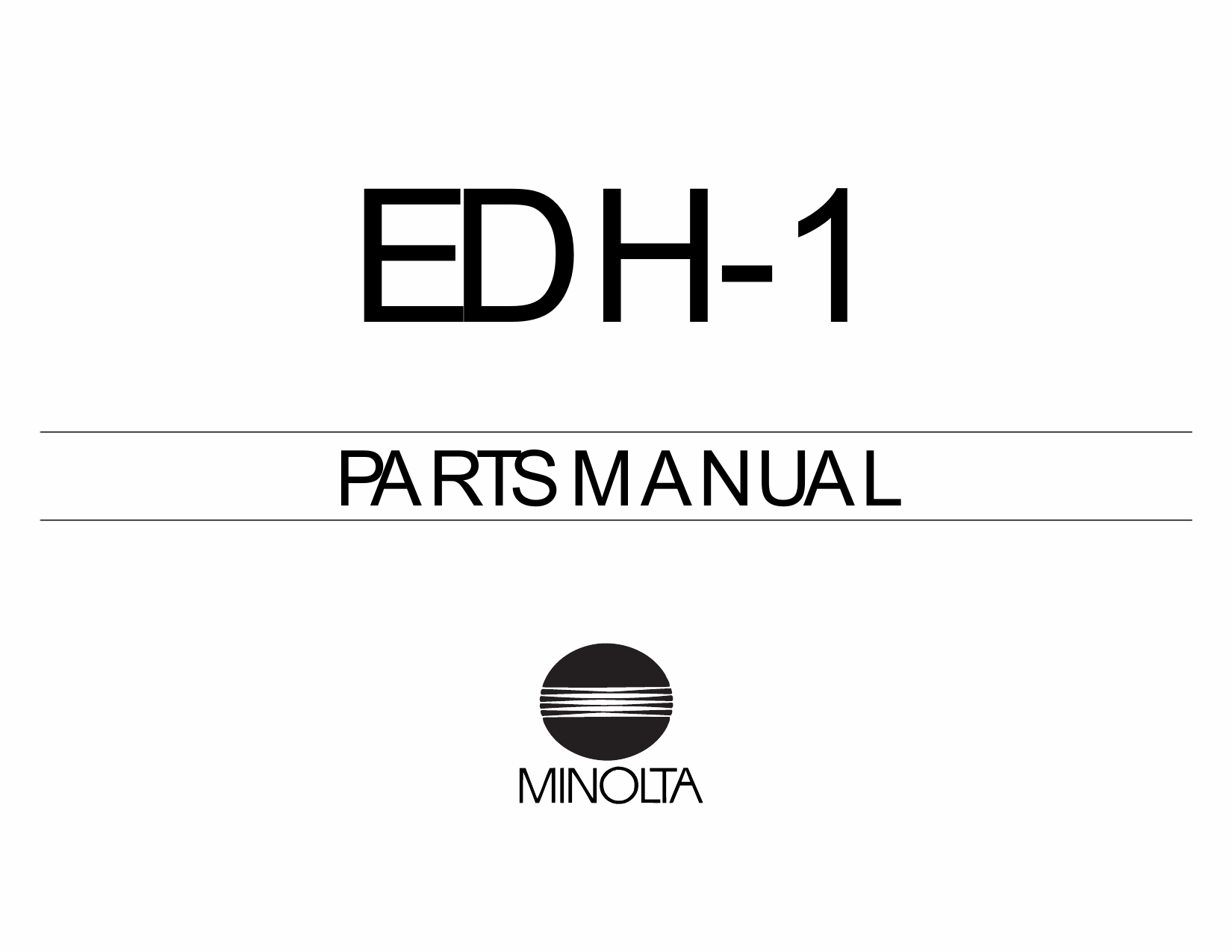 Konica-Minolta Options EDH-1 Parts Manual-1